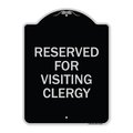 Signmission Reserved for Visiting Clergy Heavy-Gauge Aluminum Architectural Sign, 24" x 18", BS-1824-23169 A-DES-BS-1824-23169